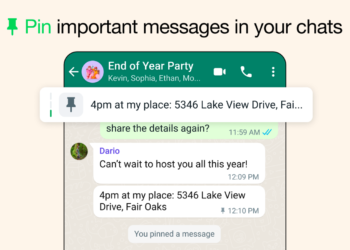 WhatsApp Introduces Feature to Pin Up to Three Messages in Conversations
